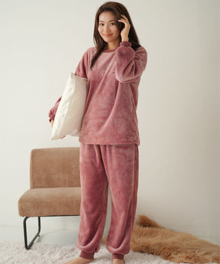 Fleece Long Sleeves Top and Bottom Set with Belly Band