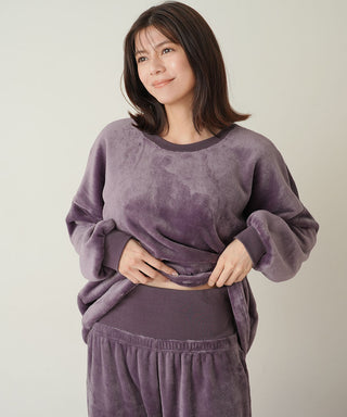 Fleece Long Sleeves Top and Bottom Set with Belly Band