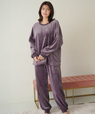 Fleece Long Sleeves Top and Bottom Set with Belly Band