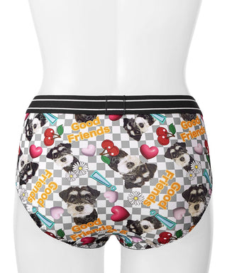 Schnauzer 3D ملصق Bikini