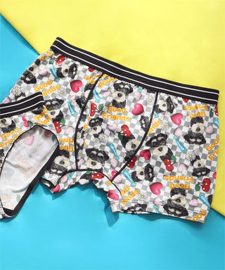 Schnauzer 3D ملصق الملاكم (الرجال)