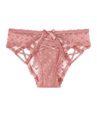 Corazón Tulle Lace-Up Panty descarado