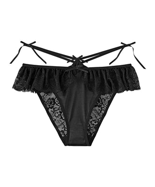 Braguitas atrevidas con cinta de encaje satinado