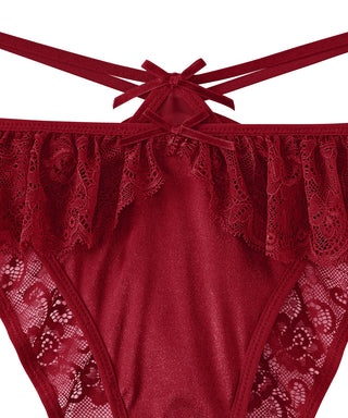 Braguitas atrevidas con cinta de encaje satinado
