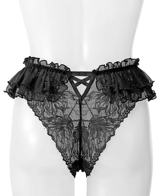 Frill Pearl Ribbon Cheeky Panty