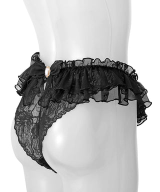 Frill Pearl Ribbon Cheeky Panty