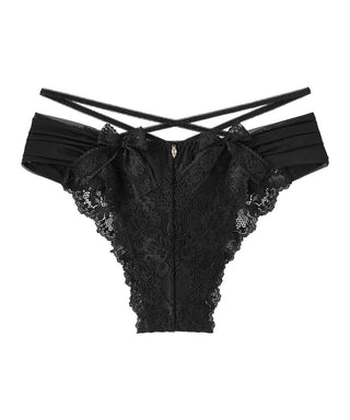 Cross Lace Ribbon Cheeky Panty