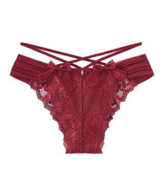 Cross Lace Ribbon Cheeky Panty
