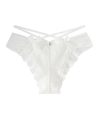 Cross Lace Ribbon Cheeky Panty