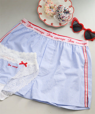 Link Pair 条纹平角内裤（男式）