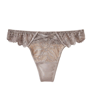 Elegant Flowery Lace Thong Panty