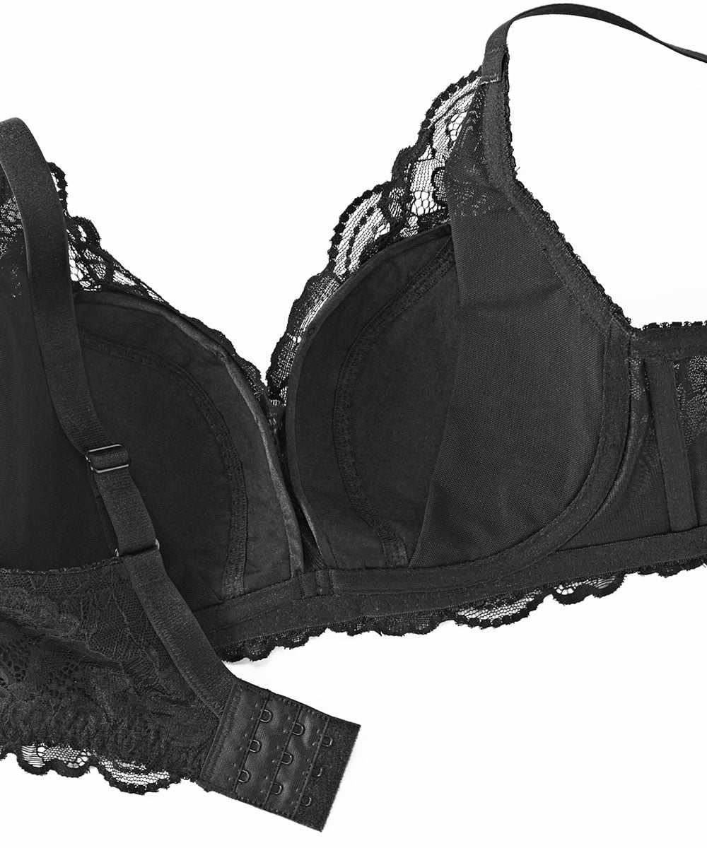 Side Slimming Lace Push-Up Bra (F, G, H Cup) | aimerfeel