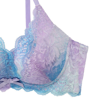 Gradient Color Side Slimming Lace Push-Up Bra