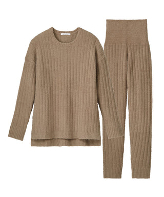 __Conjunto de top y pantalón de punto de chenilla cálido