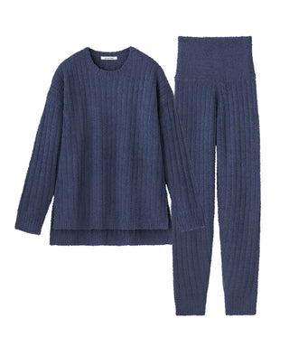 __Conjunto de top y pantalón de punto de chenilla cálido