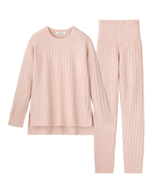 __Conjunto de top y pantalón de punto de chenilla cálido