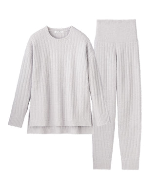 __Conjunto de top y pantalón de punto de chenilla cálido