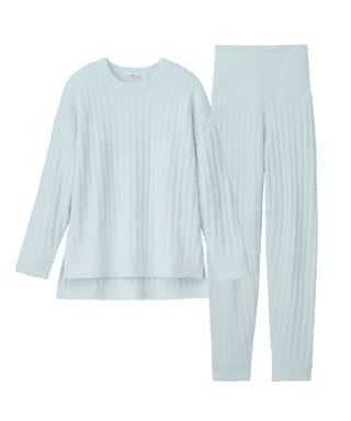 Warm Chenille Knit Top and Bottom Set