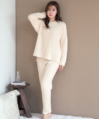 __Conjunto de top y pantalón de punto de chenilla cálido