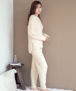 __Conjunto de top y pantalón de punto de chenilla cálido