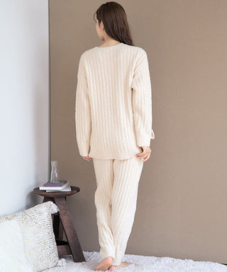 __Conjunto de top y pantalón de punto de chenilla cálido