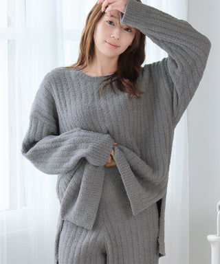 __Conjunto de top y pantalón de punto de chenilla cálido
