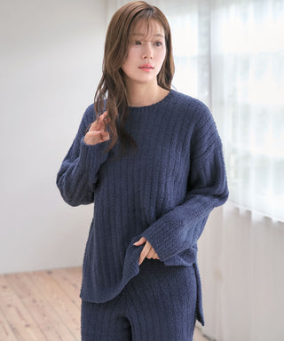 __Conjunto de top y pantalón de punto de chenilla cálido