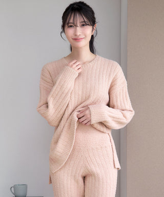 __Conjunto de top y pantalón de punto de chenilla cálido