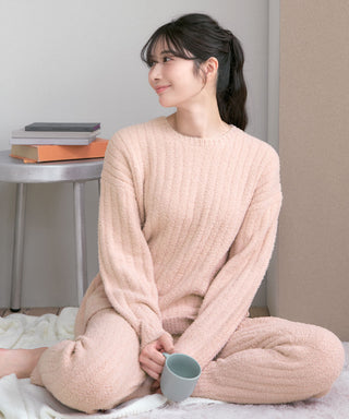 __Conjunto de top y pantalón de punto de chenilla cálido