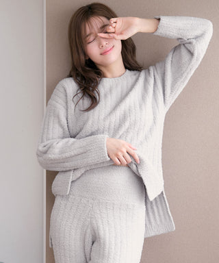 __Conjunto de top y pantalón de punto de chenilla cálido