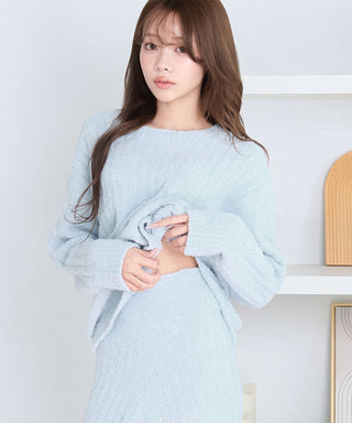 Warm Chenille Knit Top and Bottom Set