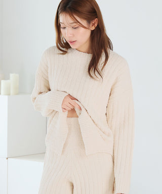 __Conjunto de top y pantalón de punto de chenilla cálido
