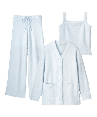 __Conjunto de ropa de estar por casa de 3 piezas de punto de chenilla acogedor