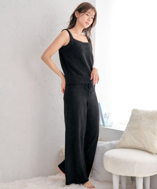 __Conjunto de ropa de estar por casa de 3 piezas de punto de chenilla acogedor