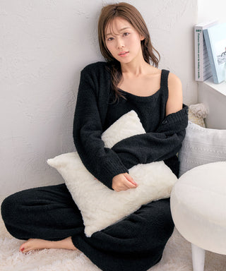 __Conjunto de ropa de estar por casa de 3 piezas de punto de chenilla acogedor