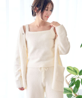 __Conjunto de ropa de estar por casa de 3 piezas de punto de chenilla acogedor