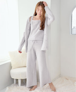 __Conjunto de ropa de estar por casa de 3 piezas de punto de chenilla acogedor