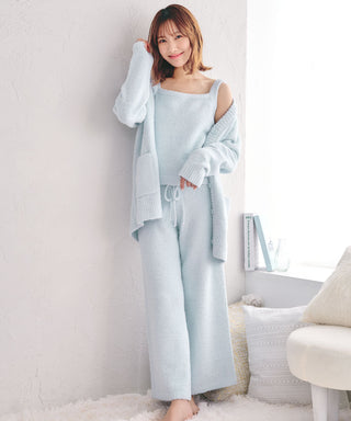 __Conjunto de ropa de estar por casa de 3 piezas de punto de chenilla acogedor