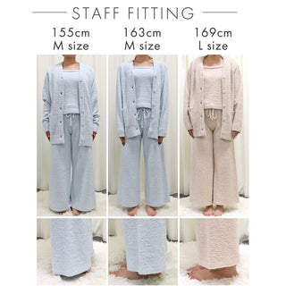 __Conjunto de ropa de estar por casa de 3 piezas de punto de chenilla acogedor