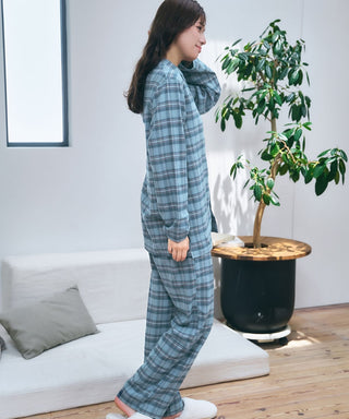 Conjunto de pijama, camisa de franela, parte superior e inferior