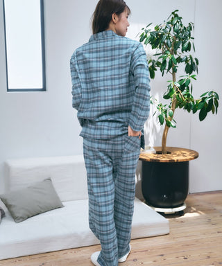 Conjunto de pijama, camisa de franela, parte superior e inferior