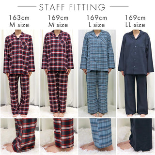 Conjunto de pijama, camisa de franela, parte superior e inferior