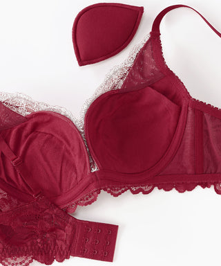 red lace push up bra