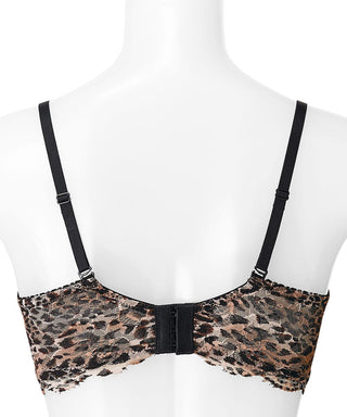 Leopard Side Slimming Lace Push-Up Bra