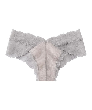 Grey 2 Pk Lace Trim Cheeky Panties X06077