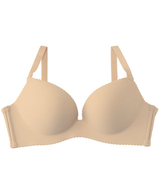 LEXI - Push Up Bra with Laces - Beige