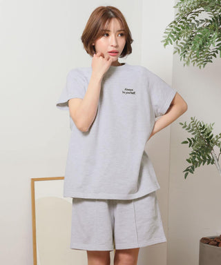 Casual Short Sleeve Top and Bottom Set