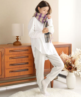 Boa Lining Long Pants with built-in belly warmers