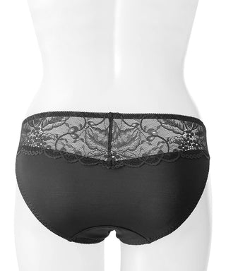 BOWFIN™ Women’s Stylish Floral Lace Design Bridal & Fashion Wear  Comfortable Stretchable Mid-Waist Panty (Pack of 2)