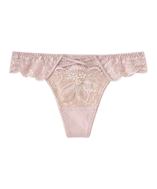 Elegant Flowery Lace Thong Panty
